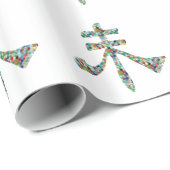 Goodluck Script : Chinese Oriental Gemis Geschenkpapier (Rolleneckpunkt)
