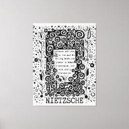 Goodness and LIEBE Zitat von Nietzsche Leinwanddruck
