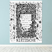 Goodness and LIEBE Zitat von Nietzsche Leinwanddruck (Insitu (Holzboden))