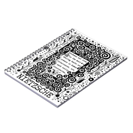 Goodness and LIEBE Zitat von Nietzsche Notizblock (Linke Seite)