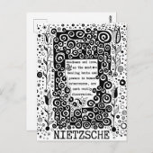 Goodness and LIEBE Zitat von Nietzsche Postkarte (Vorne/Hinten)