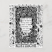 Goodness and LIEBE Zitat von Nietzsche Postkarte (Vorderseite)