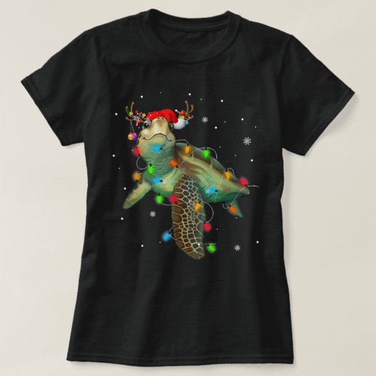 Goodness Astutif Meeresschildkröte Weihnachtslicht T-Shirt (Design vorne)