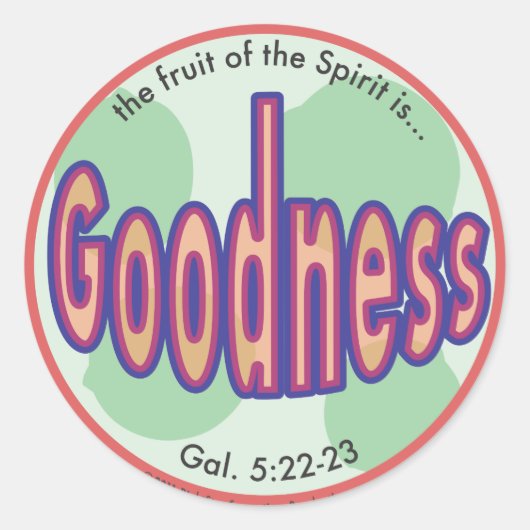 Goodness Fruit of the Spirit Spot Sticker (Vorderseite)
