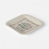 Goodness of God quilted look floral music Pappteller (Gewinkelt)