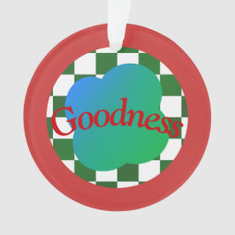 Goodness Zitat Klassische rot-grüne Typografie Ornament