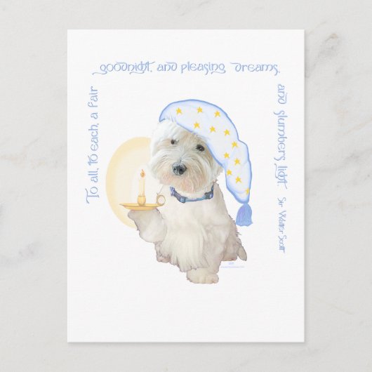 Goodnight Blue Postkarte (Vorderseite)