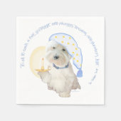 Goodnight Blue Serviette (Vorderseite)