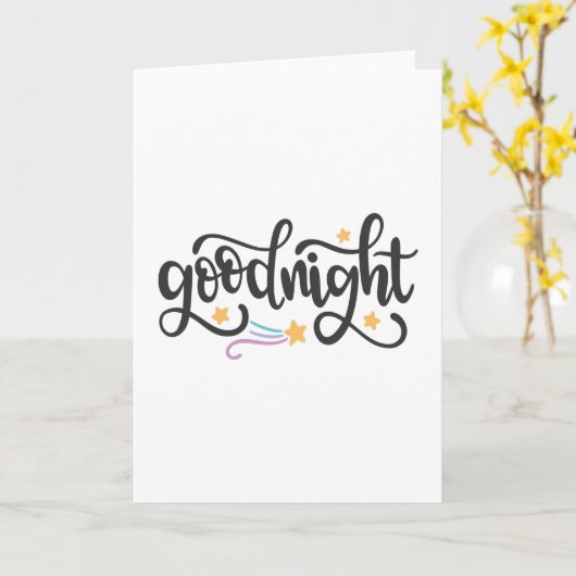 Goodnight Karte (Gelbe Blume)