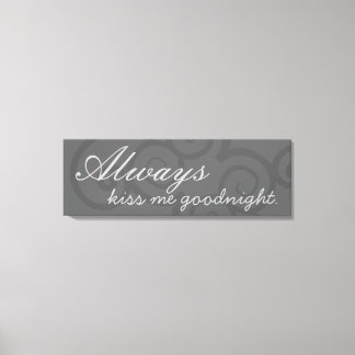 Goodnight Kiss Wrapped Canvas Leinwanddruck