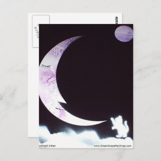 Goodnight Kitten Postkarte (Vorne/Hinten)