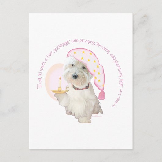 Goodnight Pink Postkarte (Vorderseite)