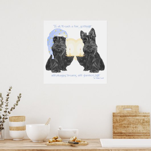 Goodnight Scotties Poster (Küche)
