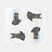Goodnight Scottish Terrier Fleecedecke (Vorderseite (Horizontal))