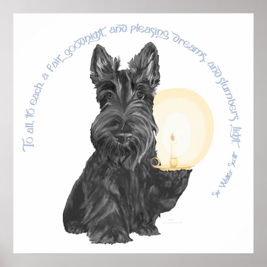 Goodnight Scottish Terrier Poster (Vorne)