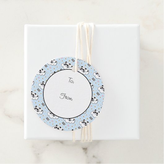 Goodnight Sleeping Panda Bär Geschenkanhänger (Beispiel)