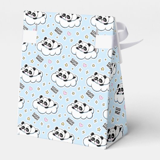 Goodnight Sleeping Panda Bär Geschenkschachtel (Rückseite)
