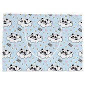 Goodnight Sleeping Panda Bär Große Geschenktüte (Rückseite)