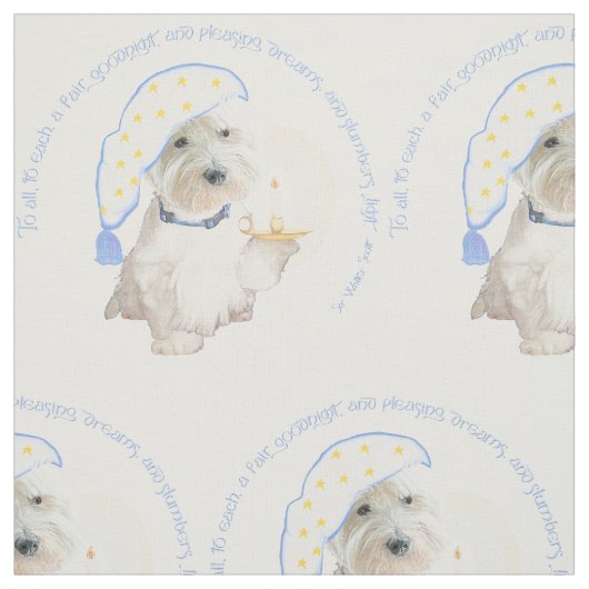 Goodnight Westie Stoff (Muster)