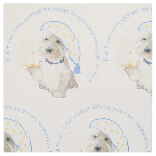Goodnight Westie Stoff (Muster)