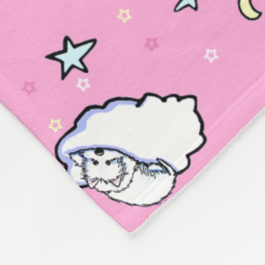 Goodnight Westies KiniArt Fleece Blanket (Ecke)