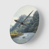 Goodrich Castle on the Wye (w/c, pen & ink, chalk Runde Wanduhr (Winkel)