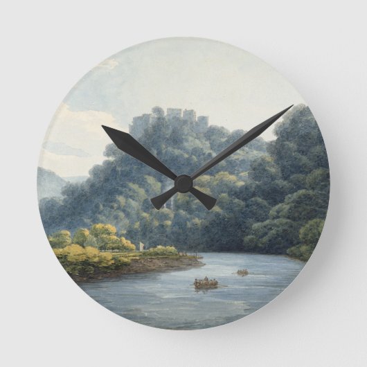 Goodrich Castle on the Wye (w/c, pen & ink, chalk Runde Wanduhr (Vorderseite)