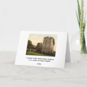 Goodrich Schloss I, Herefordshire, England Karte (Rückseite)