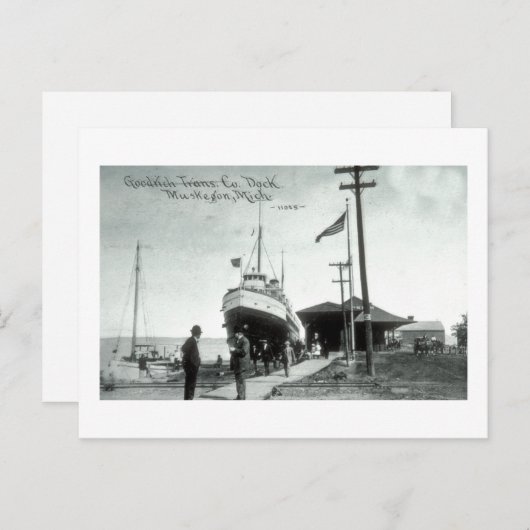 Goodrich Transportation Co., Muskegon, Michigan Postkarte (Vorne/Hinten)