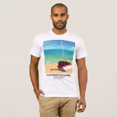 Goodrington Sands Devon Vintage Reiseplakat T-Shirt (Vorne ganz)