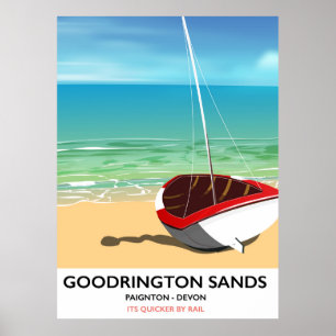 Goodrington versandet Vintages Reiseplakat Devons Poster
