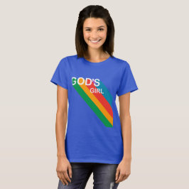 Goods Girl Retro Rainbow Script Christlich T-Shirt
