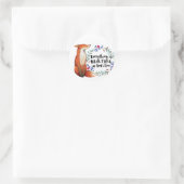 Goods Time Watercolor Fox Runder Aufkleber (Tasche)