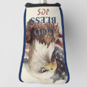Goodseges America Patriotic Eagle Custom Initials Golf Headcover (Rotieren 90)