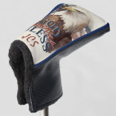 Goodseges America Patriotic Eagle Custom Initials Golf Headcover (3/4 Vorderseite)