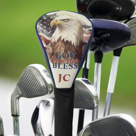 Goodseges America Patriotic Eagle Custom Initials Golf Headcover
