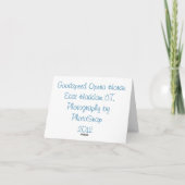 Goodspeed Opernhaus Notecard Karte (Rückseite)