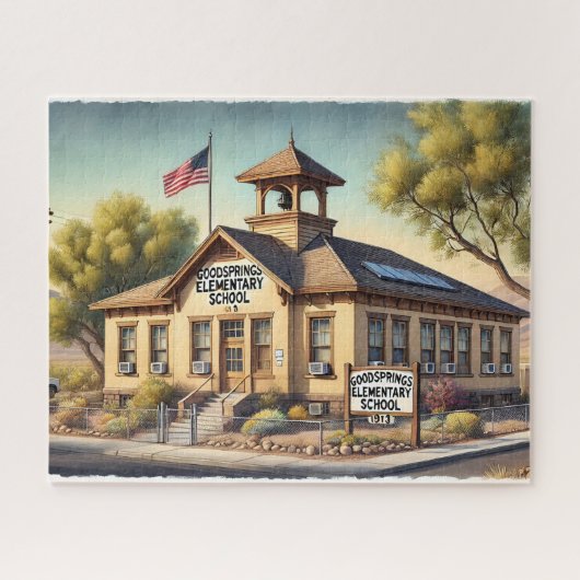 Goodsprings Elementary Historic Schoohouse 1913 NV Puzzle (Horizontal)