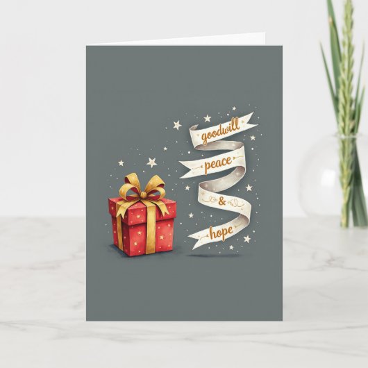 Goodwill Peace Hope - Geschenkkarte Karte (Vorderseite)