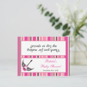 Goody Bag Topper Girly Girl Pink Punk Rock Gitarre Einladungspostkarte (Stehend Vorderseite)