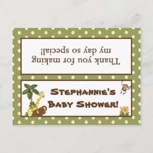 Goody Bag Topper Jungle Babys Einladungspostkarte