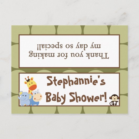 Goody Bag Topper Jungle Play Einladungspostkarte (Vorderseite)