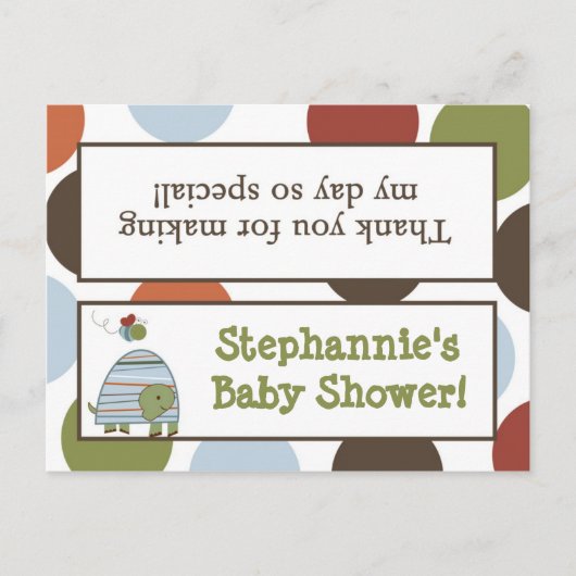 Goody Bag Topper Laguna Beach Turtle Froschteich Einladungspostkarte (Vorderseite)