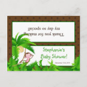 Goody Bag Topper Monkey Swing Jungle Safari Tier Einladungspostkarte (Vorderseite)