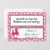 Goody Bag Topper Pink Poodle Paris Eiffelturm Einladungspostkarte (Vorne/Hinten)