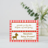 Goody Bag Topper Red Barn Farm Animes Einladungspostkarte (Stehend Vorderseite)