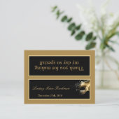 Goody Bag Topper Sweet 16 Gold Black Party Einladungspostkarte (Stehend Vorderseite)
