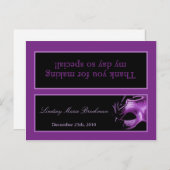 Goody Bag Topper Sweet 16 Lila Lilac Black Party Einladungspostkarte (Vorne/Hinten)