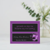 Goody Bag Topper Sweet 16 Lila Lilac Black Party Einladungspostkarte (Stehend Vorderseite)