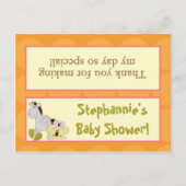 Goody Bag Topper Tropical Punch Girl Jungle Elepha Einladungspostkarte (Vorderseite)